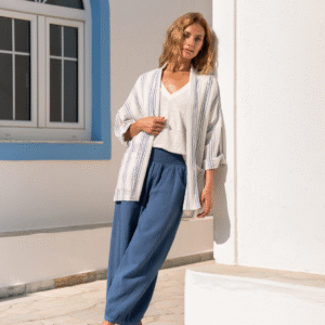 Ios Cotton Jacket Azure Stripe