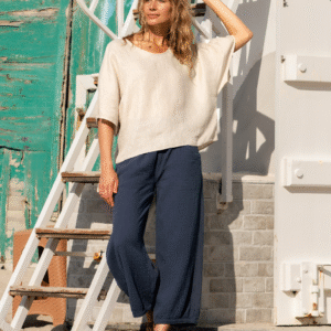 Selene Linen Top Stone