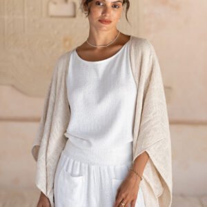 Bloom Cotton Shrug Ecru