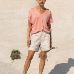 Paros Linen Shorts Oyster